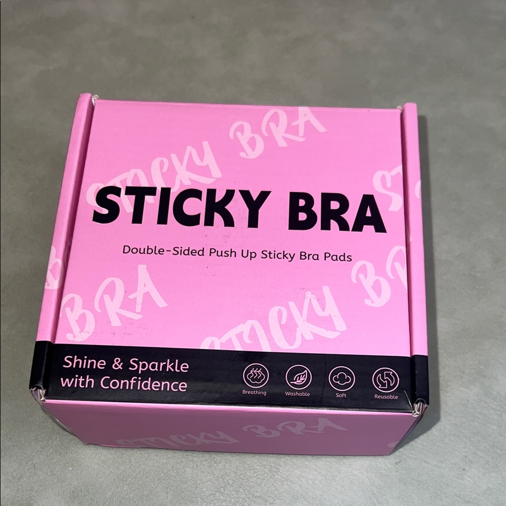 Sticky Bra Double-Sided Push Up Pads - Pink